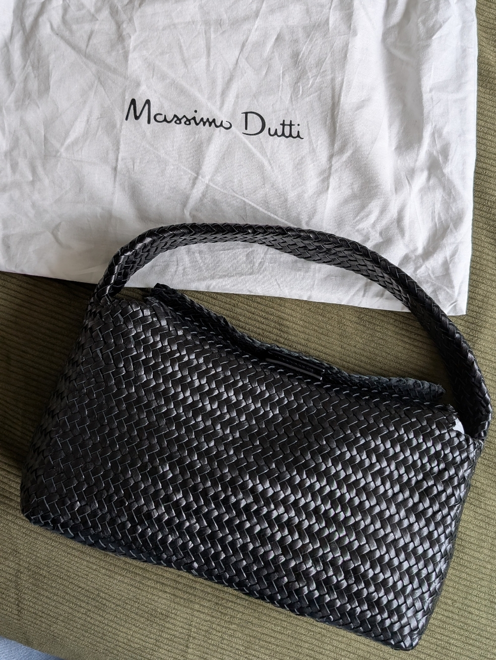 Massimo Dutti Nappa leather woven bag - Picture 2 of 13